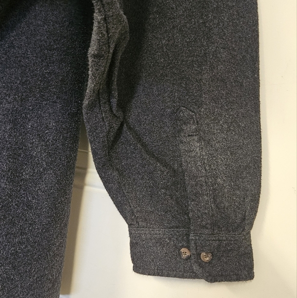 men long sleeve collared grey shirt shacket work wear 100% cotton size 4XL - Picture 8 of 11